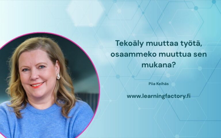 Tekoäly muuttaa työtä, osaammeko muuttua sen mukana?